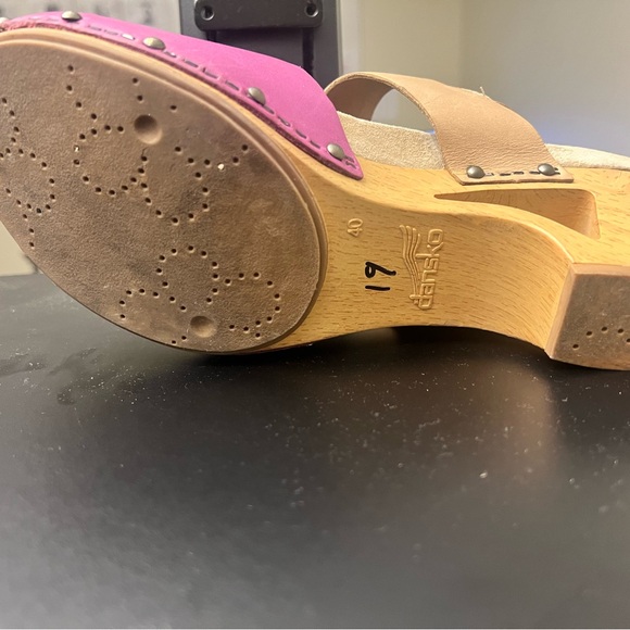 Dansko Pink and Tan Mules - Picture 5 of 6